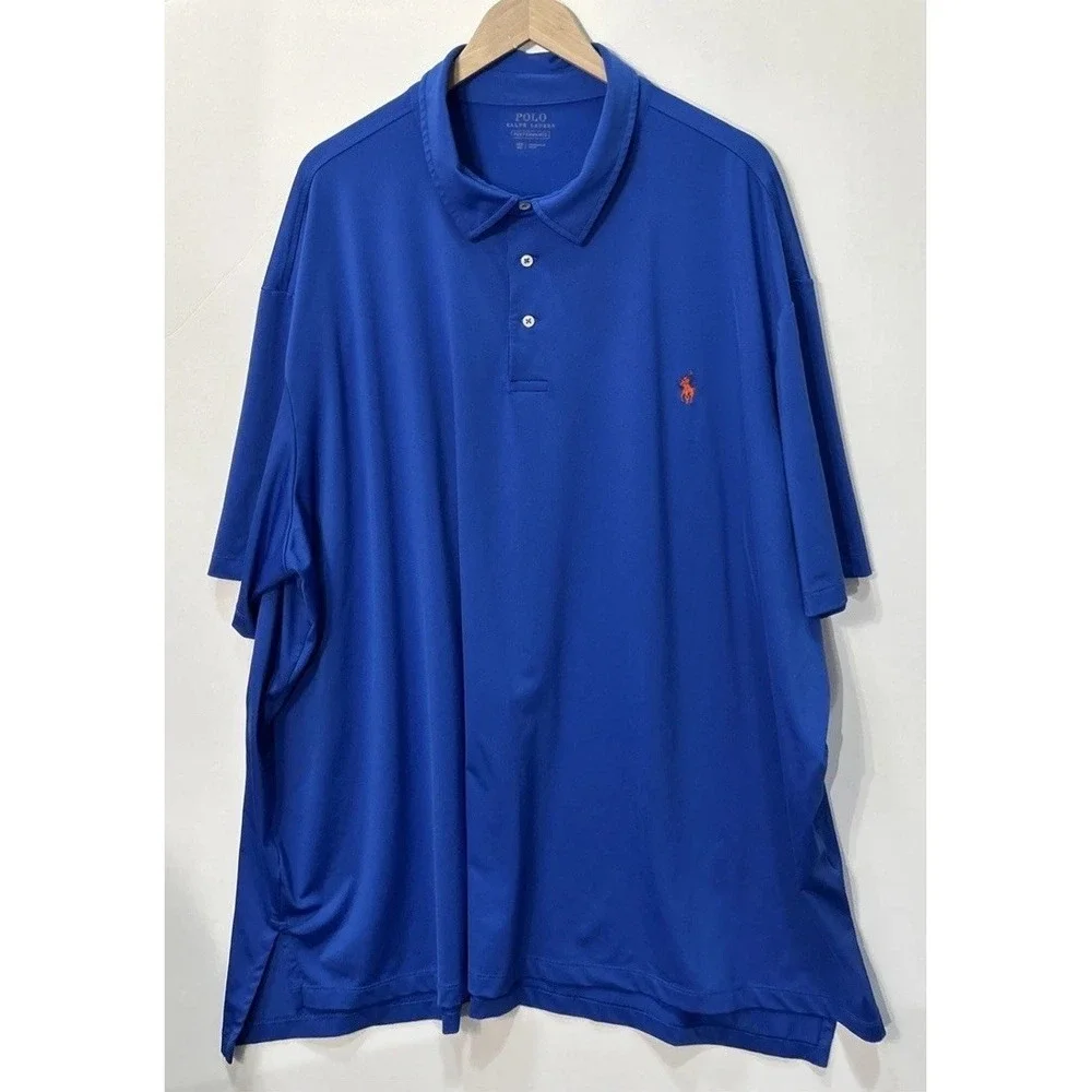 Mens Big & Tall Polo Ralph Lauren‎ Performance Shirt Sz 4XB Big Moisture Wicking